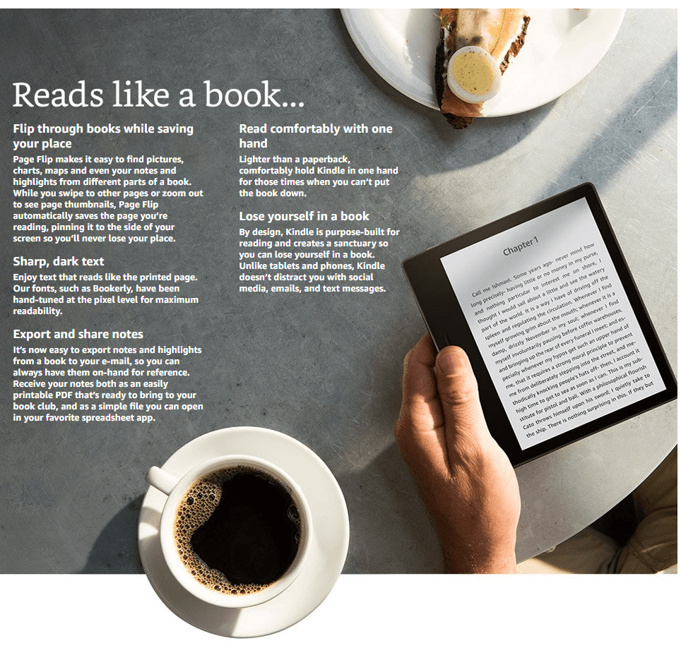 Kindle Oasis Features Overview