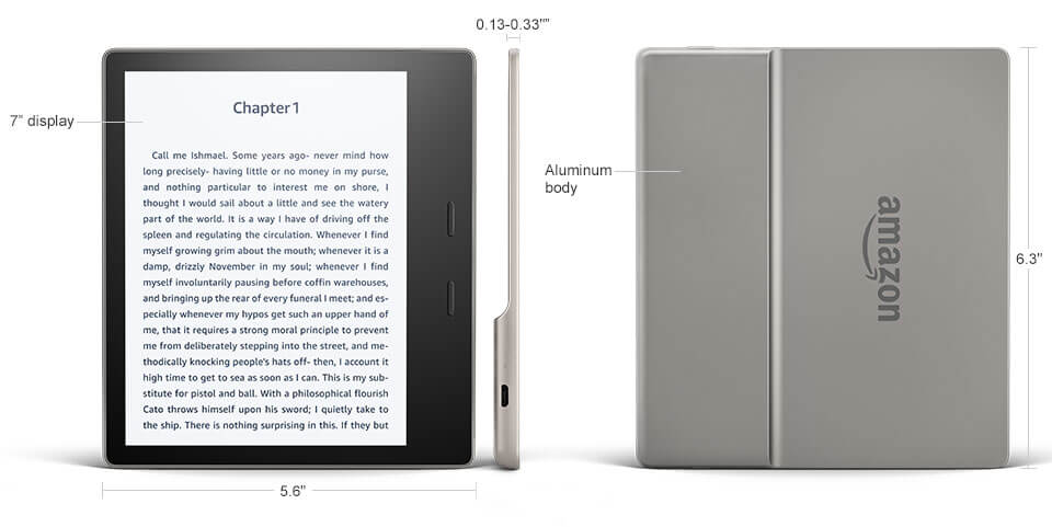 Kindle Oasis Technical Specifications