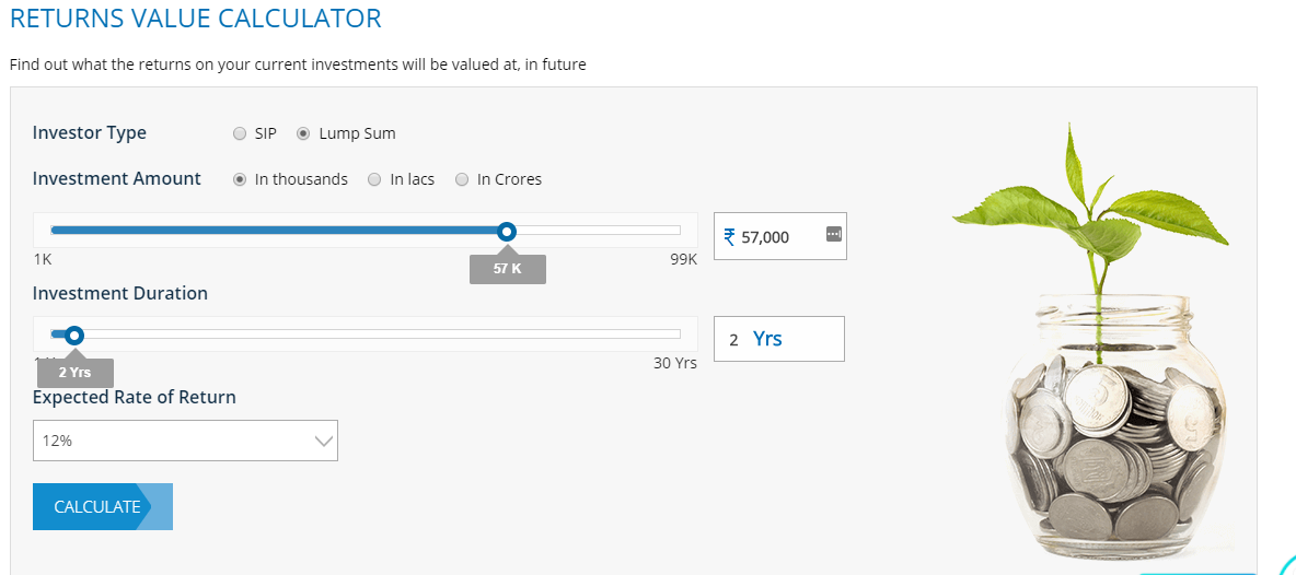 mutual funds returns calculator
