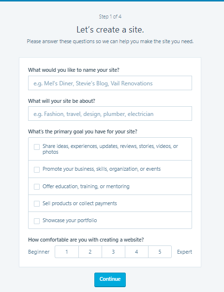 Wordpress Website Creation Process Step 1.