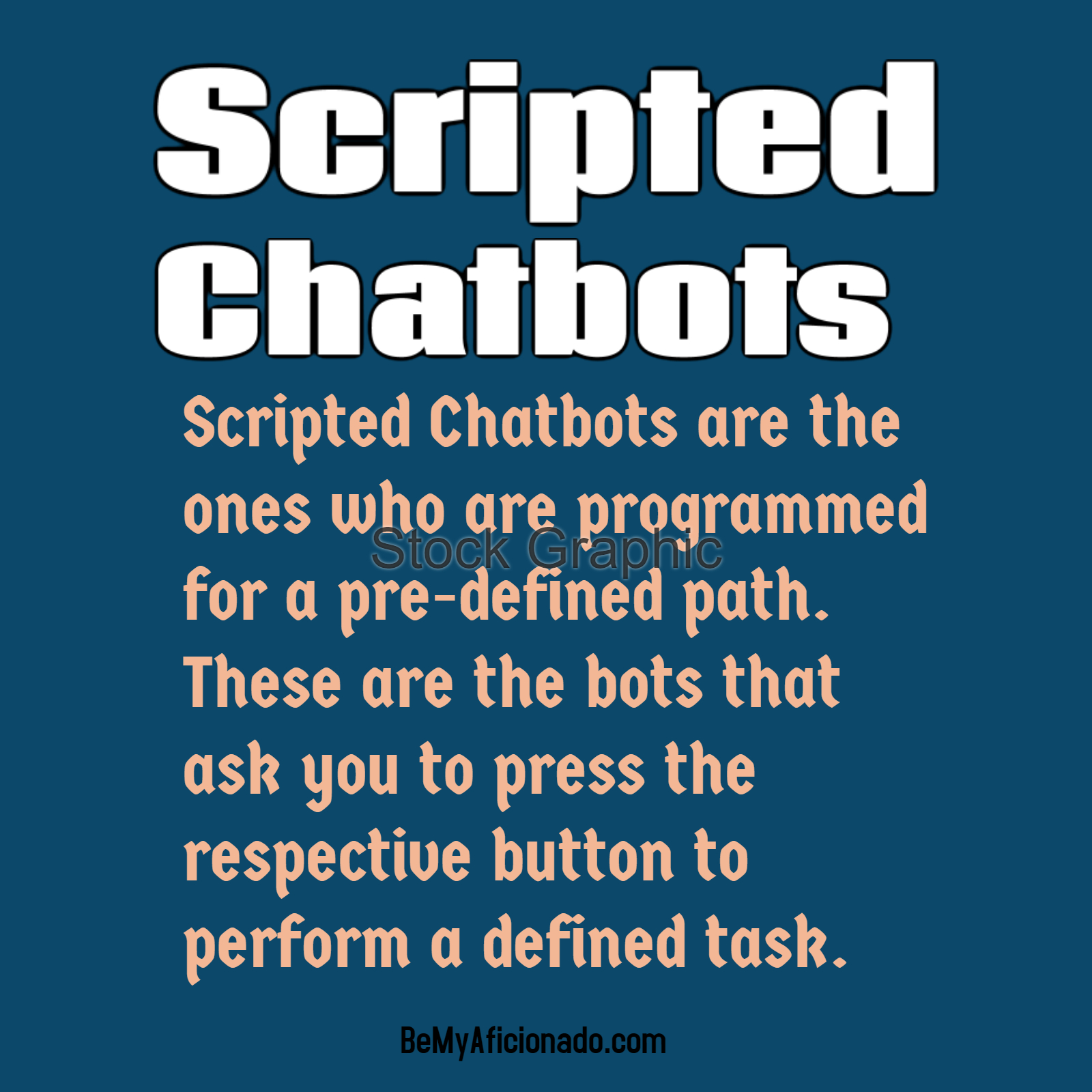 Scripted Chatbots are the ones who are programmed for a pre-defined path. These are the bots that ask you to press the respective button to perform a defined task.