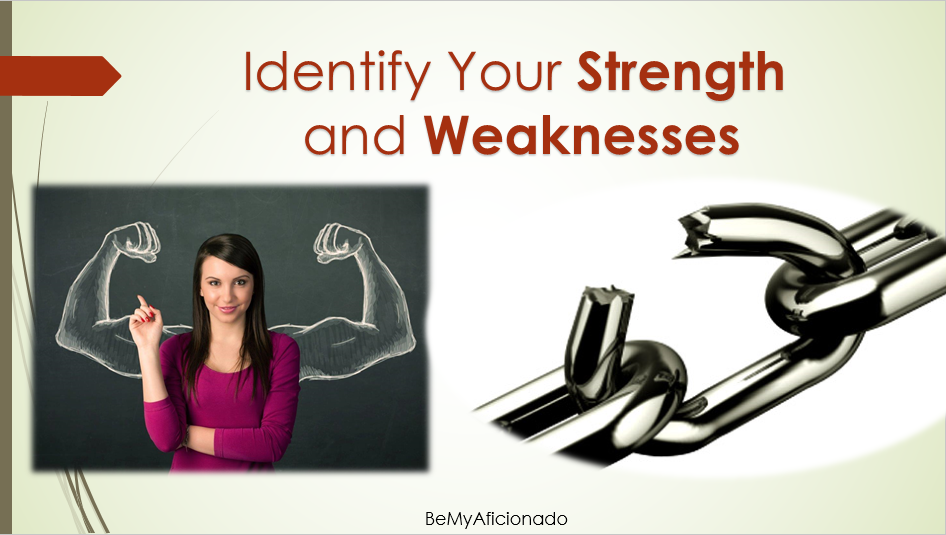 Identify your strengths and weaknesses