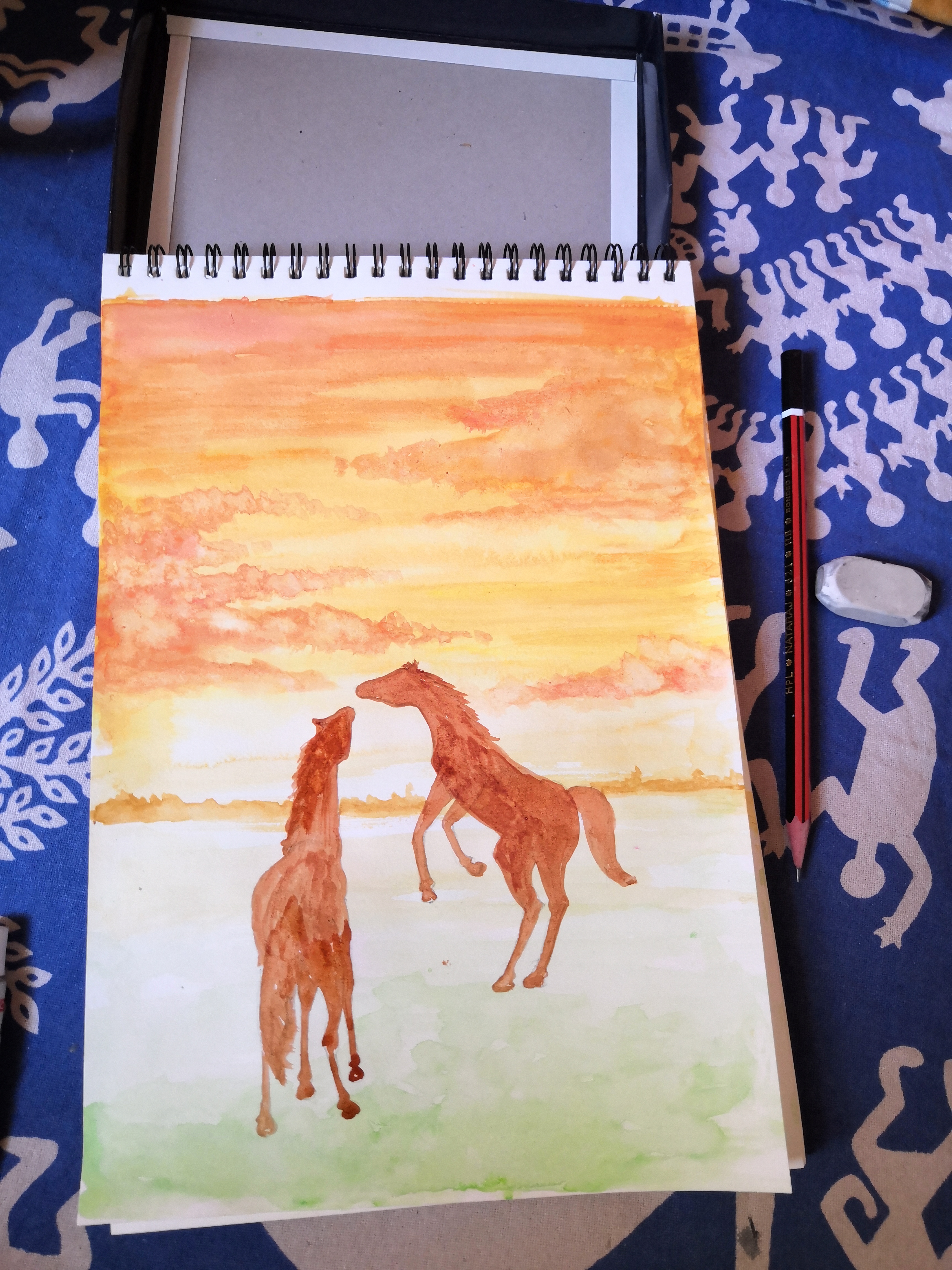 Horse Art Bright Sky