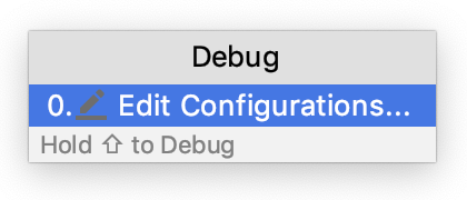 Edit Configurations in Intellij