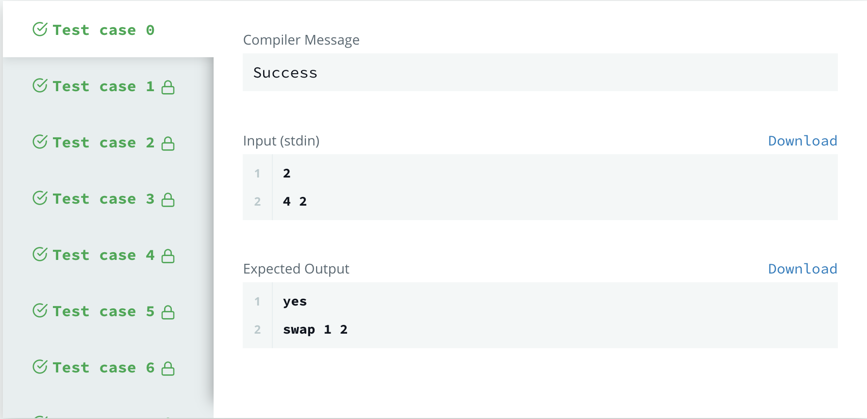 Hackerrank solution passes all the test cases