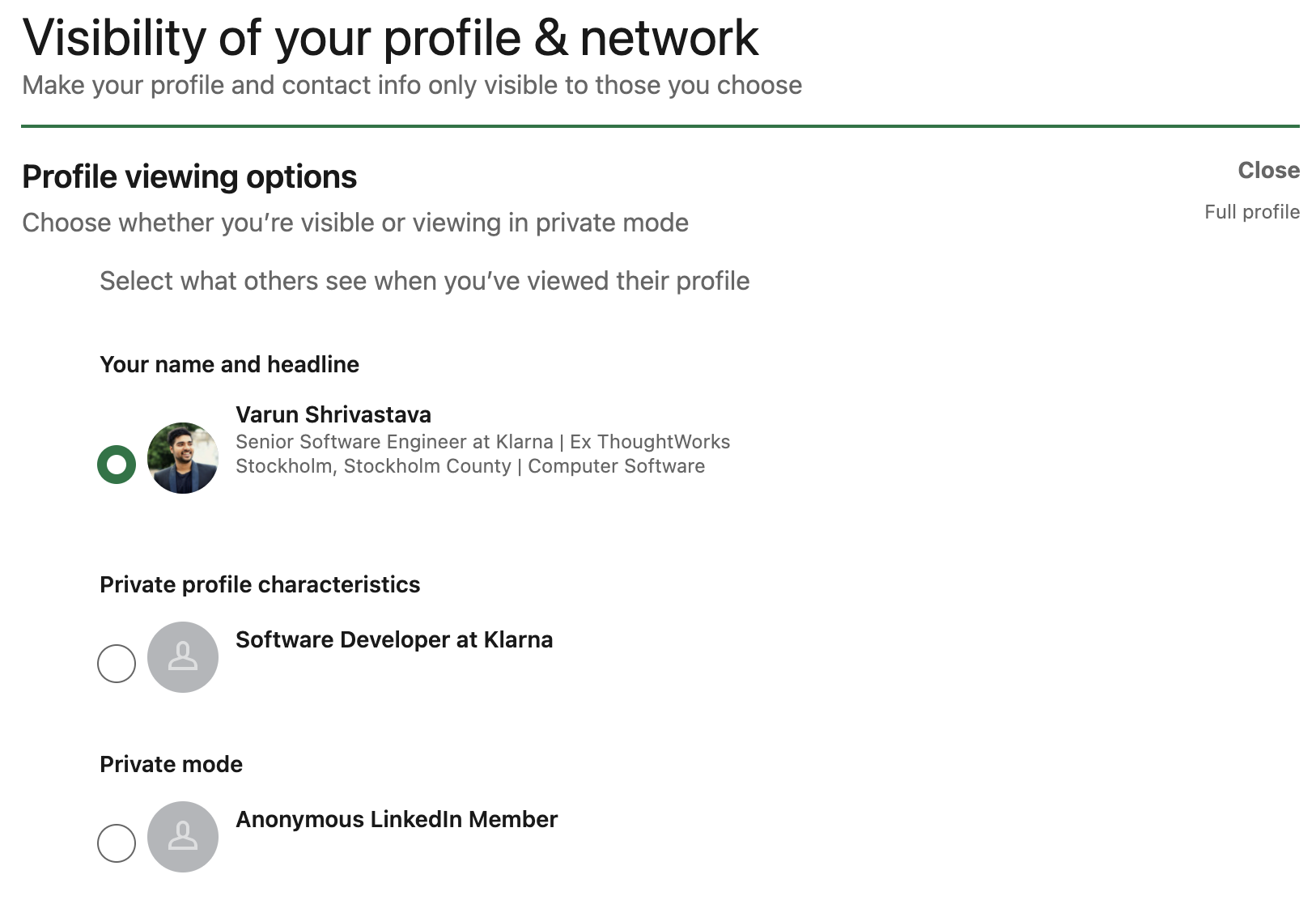 Make your LinkedIn profile public